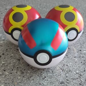 Pokemon Pokeball Lot Of 3